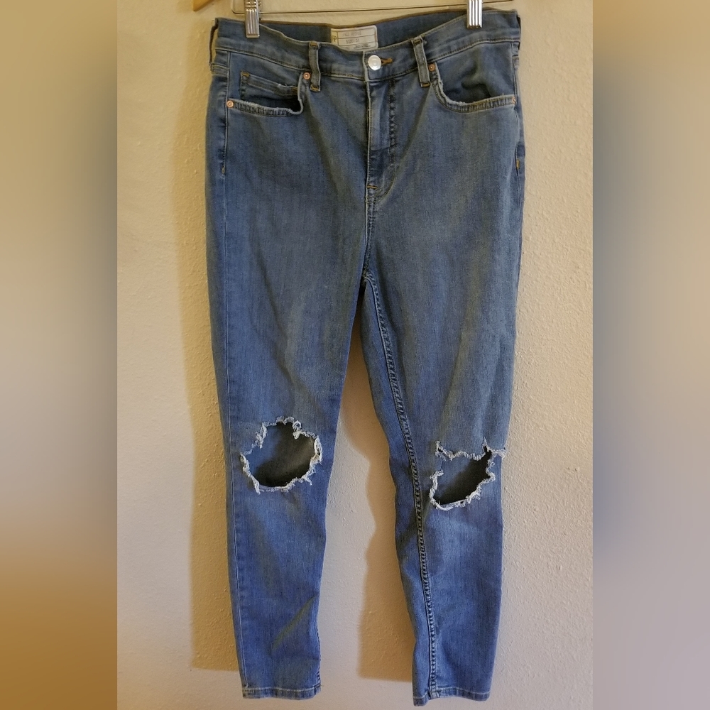 Free People women blue denim jean size 31